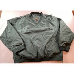 Tres Bien Gold Windbreaker Pullover Green Size XL